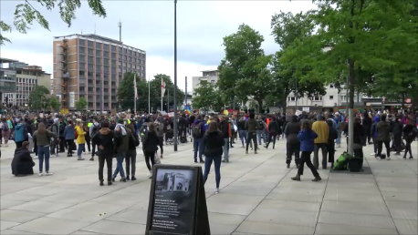 Blacklivesmatter Demonstration Platz der alten Synagoge