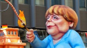 Messe Leipzig, Demonstrationen gegen Merkel und Entourage